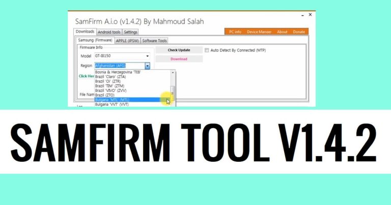 SamFirm V1.4.2 AIO FRP Tool Download All Versions for Windows