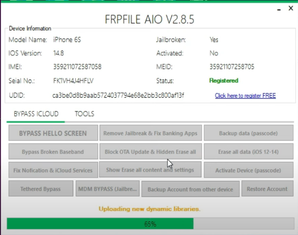 iFrpfile All In One Tool AIO v2.8.5 Download Free iCloud Bypass Latest Version