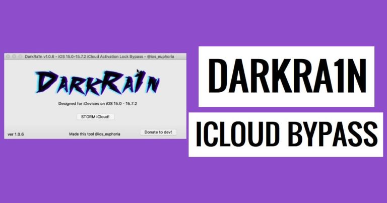 DarkRa1n iCloud Bypass Tool iOS 16 – iOS 15 Download Free Latest