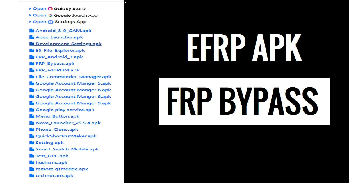 EFRP ME Apk FRP Unlock Bypass (Easy Firmware APK) Android