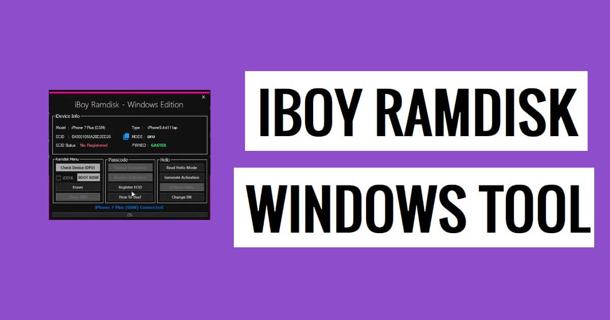 iBoy Ramdisk Tool v4.8.1 Download for Windows Latest Version